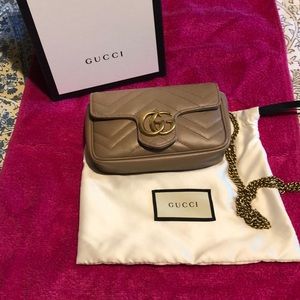 Gucci Marmont Super Mini porcelain rose/dusty pink